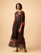 Nazzy Beglari - Women's Hand-Loomed Ikat Silk Dress | One Size - Multiple - ABASK