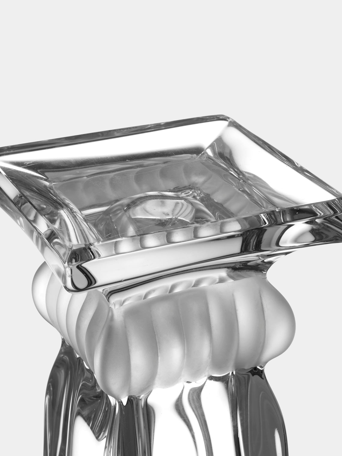 Antique and Vintage - Mid-Century Daum Crystal Vase (9in/23.5cm) - Clear - ABASK