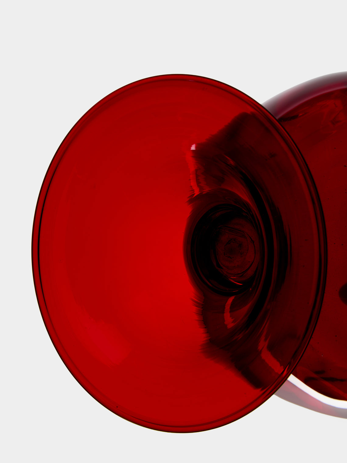 Antique and Vintage - Mid-Century Vittorio Zecchin Murano Glass Vase (9.5in/24cm) - Red - ABASK