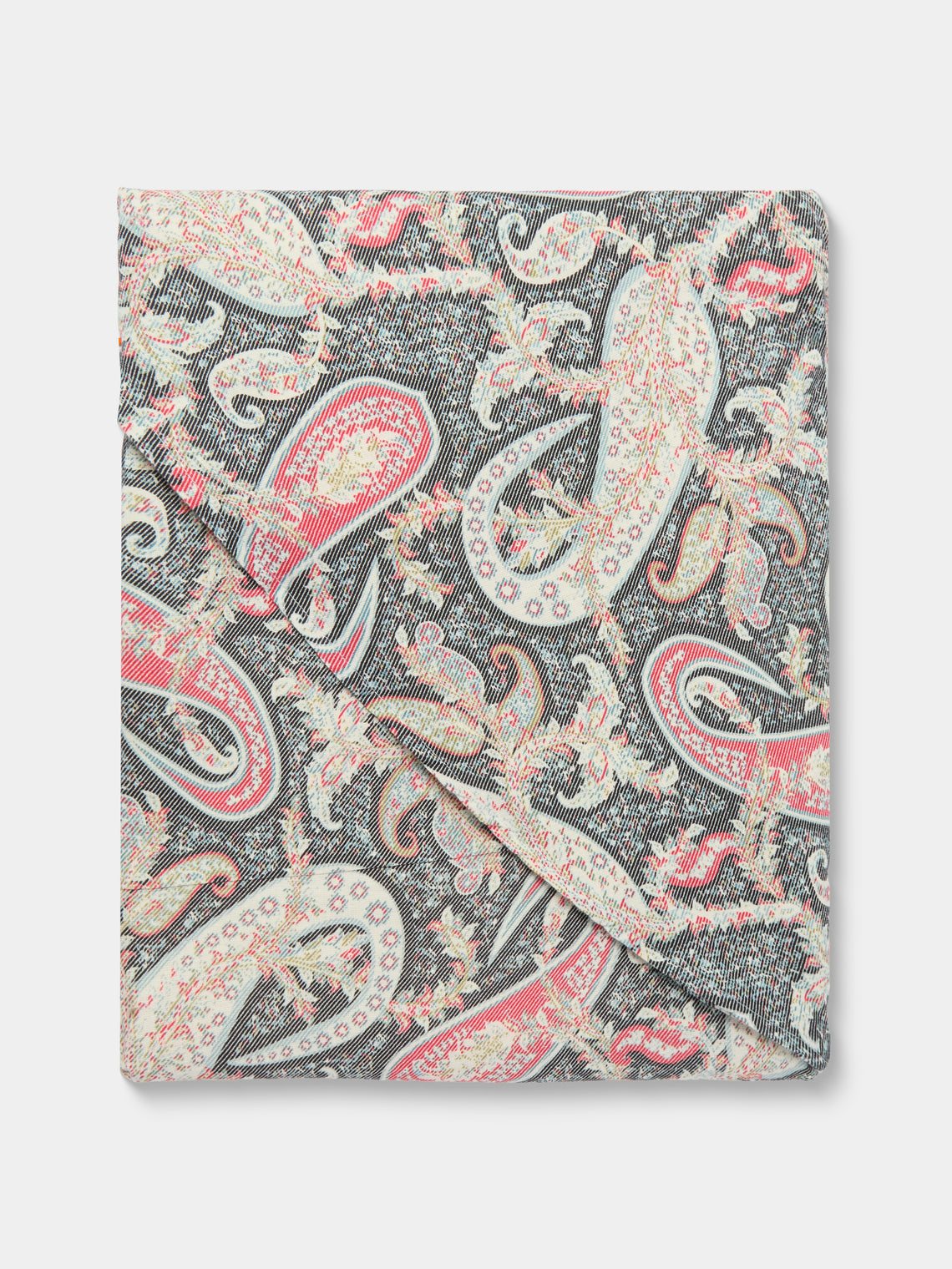 D'Ascoli - Crosby Printed Linen Round Tablecloth (118in/3m) - Multiple - ABASK