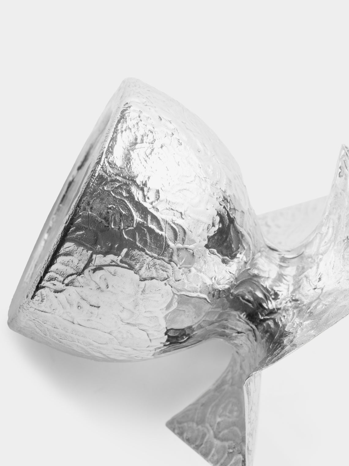 San Lorenzo - 1993 Afra and Tobia Scarpa Cartoccio Sterling Silver Vase (4.5in/11cm) - Silver - ABASK