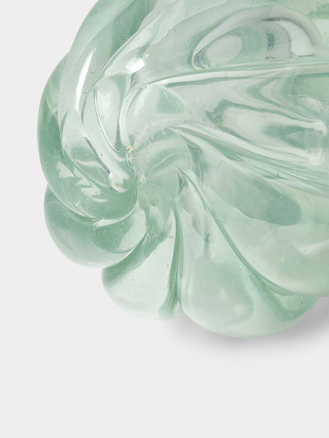 Antique and Vintage - 1942 Flavio Poli for Seguso Vetri d'Arte Murano Glass Vase (5in/13cm) - Clear - ABASK