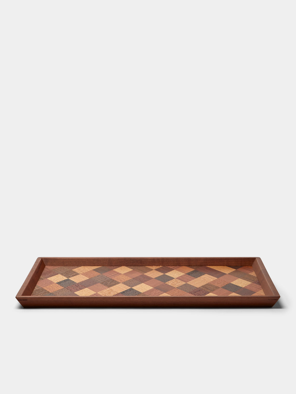 Mori Kougei - Poke Marquetry Wood Tray (15in/38.5cm) - Multiple - ABASK