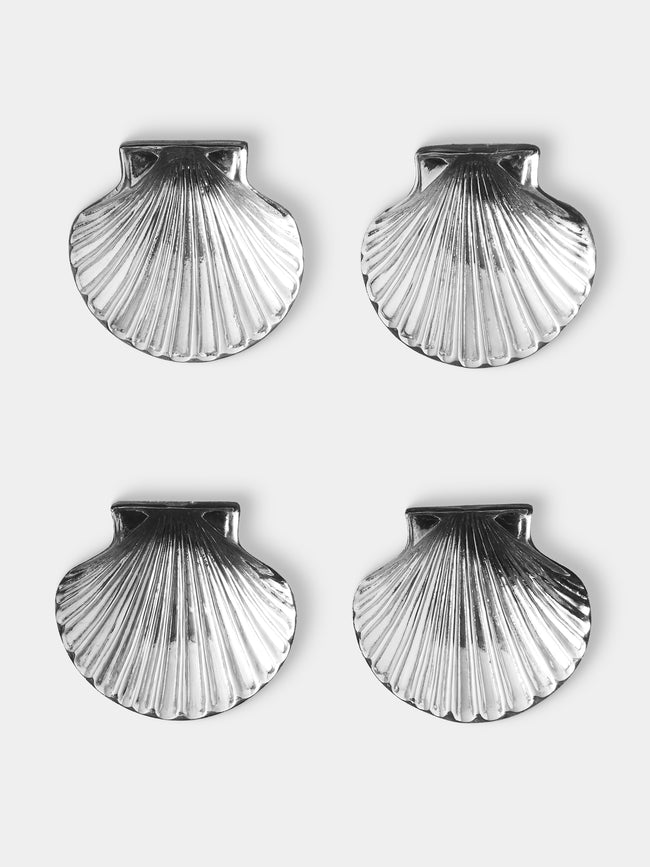 Antique and Vintage - Early-20th-Century B.Bohrmann Solid Silver Shell Dishes (Set of 4) - Silver - ABASK - 