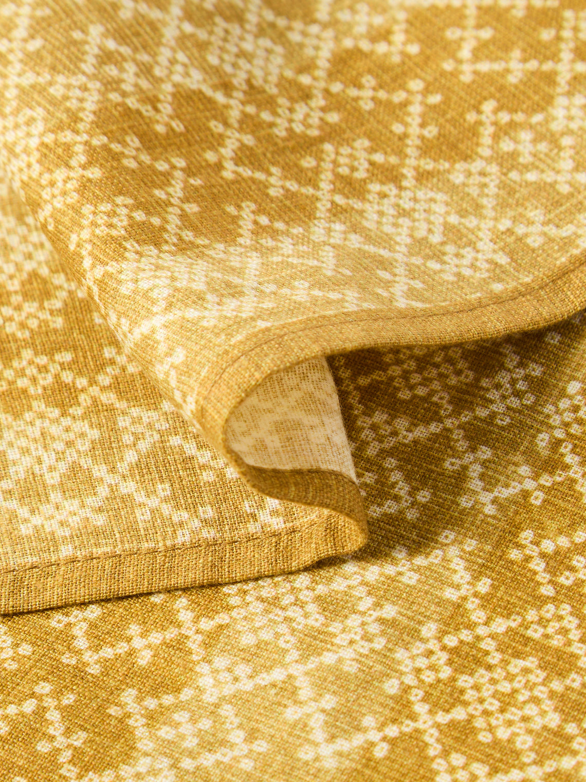 D'Ascoli - | Set of 4 | Annika Printed Linen Napkins - Yellow - ABASK