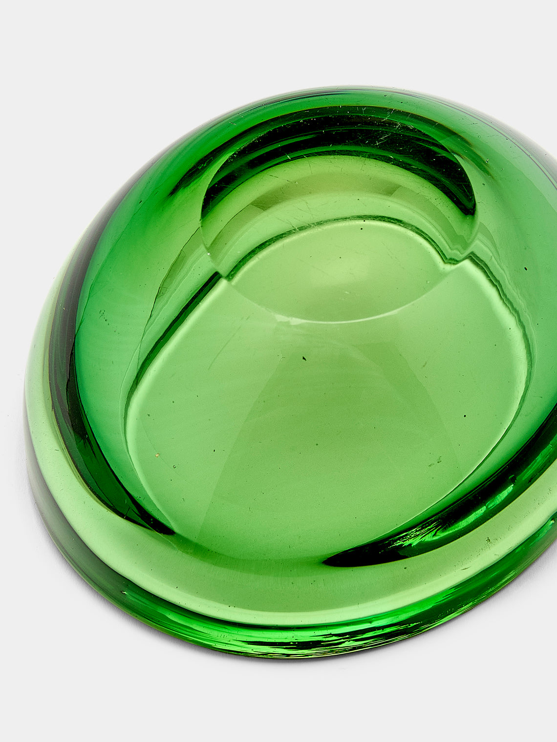 Antique and Vintage - 1950s Flavio Poli Murano Glass Ashtray - Green - ABASK
