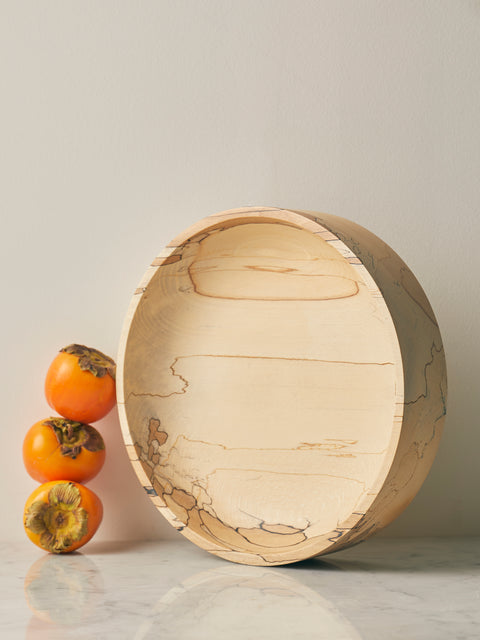 Bird & Branch - Hand-Turned Spalted Beech Large Bowl - Natural - ABASK