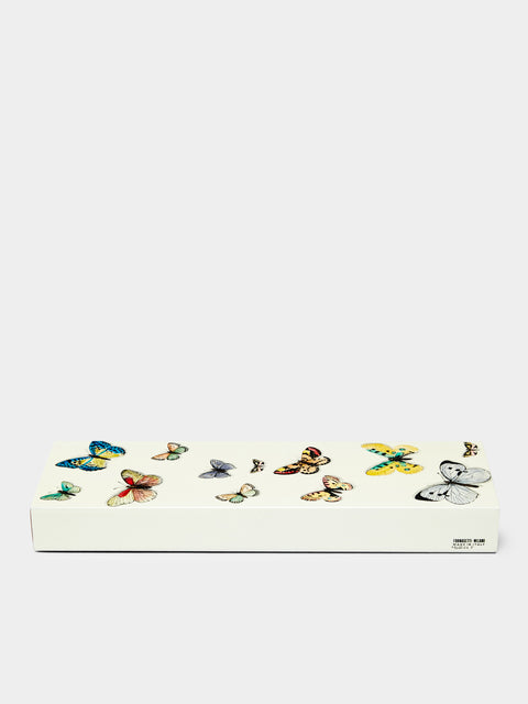 Fornasetti - Farfalle Hand-Painted Wood Box -  - ABASK - 
