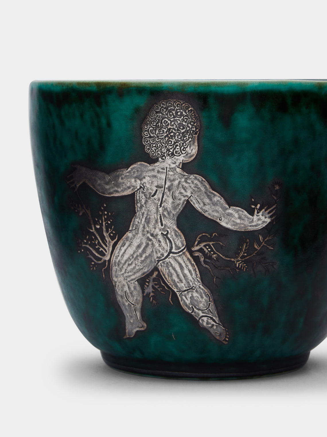 Antique and Vintage - 1930s Wilhelm Kåge Ceramic and Silver Pot -  - ABASK