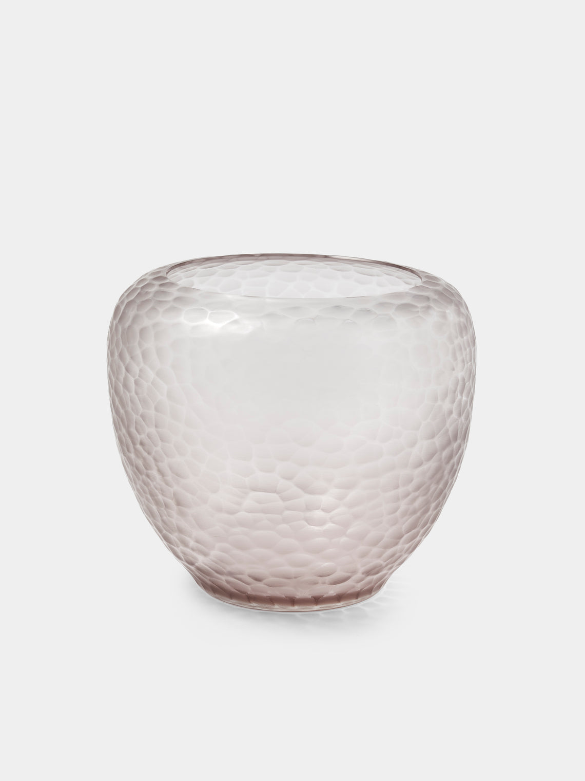 Micheluzzi Glass - Goccia Lilla Diamante Hand-Blown Murano Glass Vase (8in/20.5cm) - Gray - ABASK - 