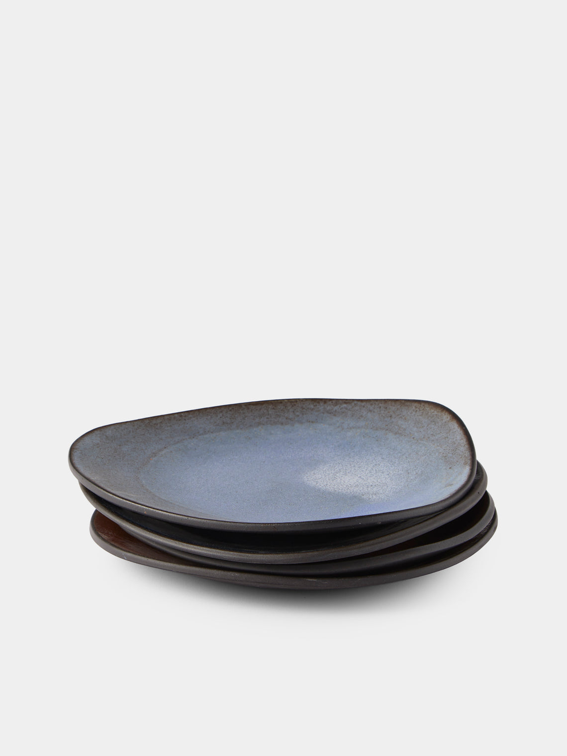 Hana Karim Studio - Hand-Built Stoneware Dessert / Salad Plates — 8in/20cm (Set of 4) - Multiple - ABASK