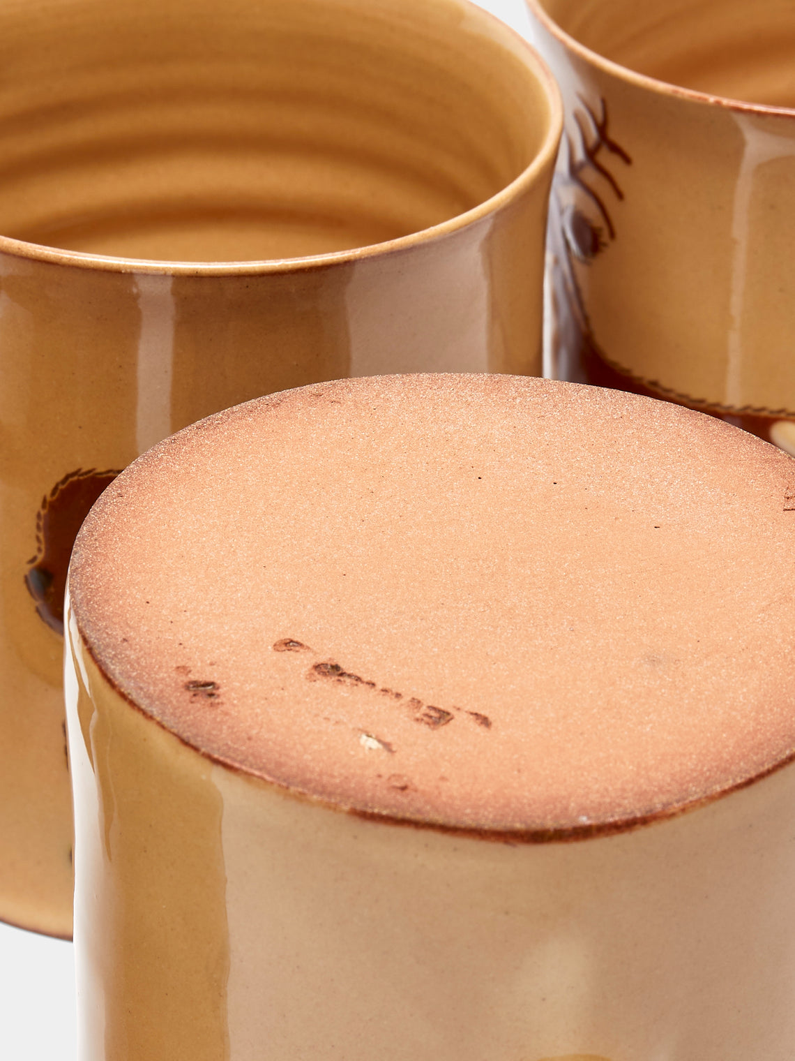 Poterie d’Évires - Animals Hand-Painted Ceramic Mugs (Set of 6) - Cream - ABASK