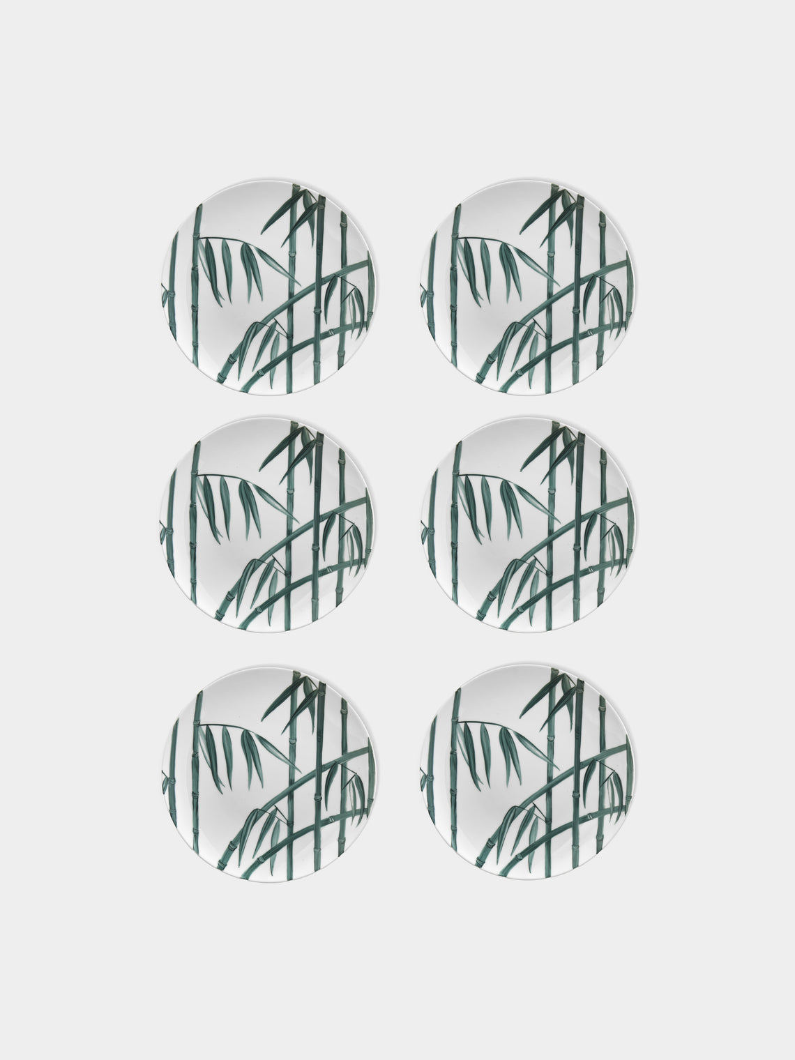 Marie Daage - Jardin d'Arashiyama Hand-Painted Porcelain Salad / Dessert Plate (8in/21cm) - White - ABASK