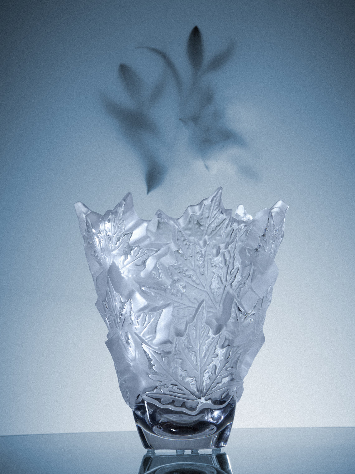 Lalique - Champs-Élysées Crystal Vase (13in/33cm) - Clear - ABASK