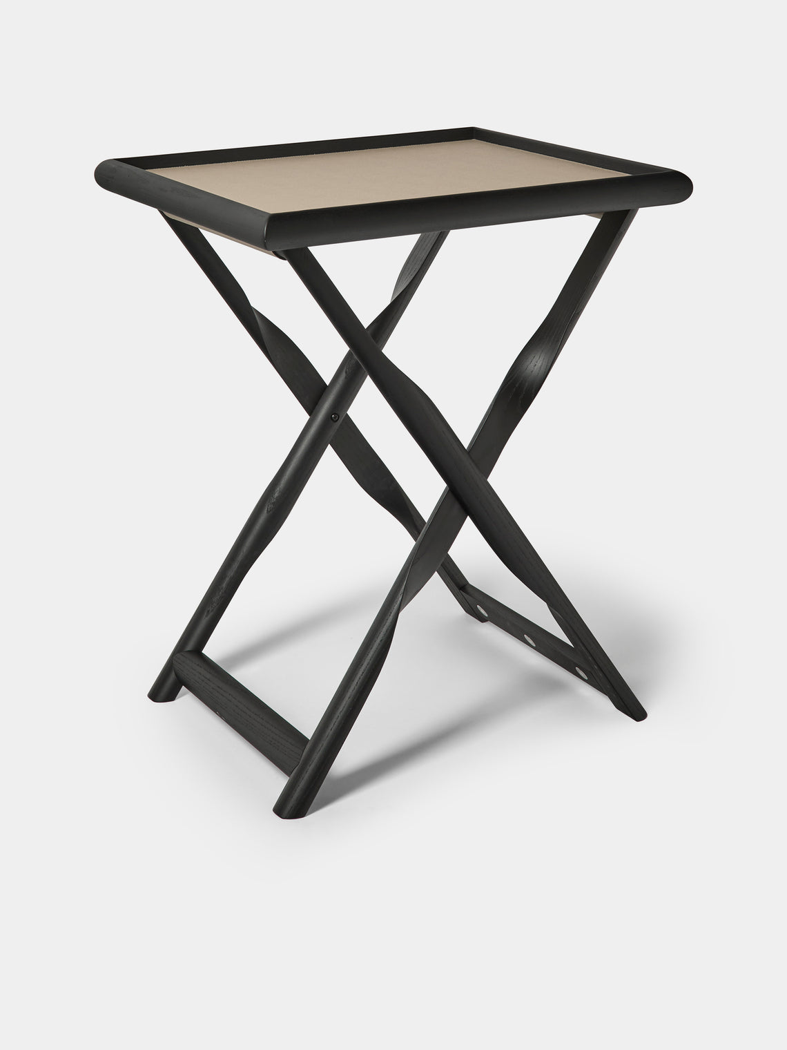 Giobagnara - Elica Leather and Wood Serving Table - Beige - ABASK