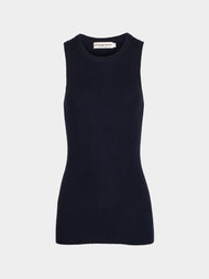 Arch4 - Manon Baby Goat Cashmere Tank Top | Size: S - Navy - ABASK - 