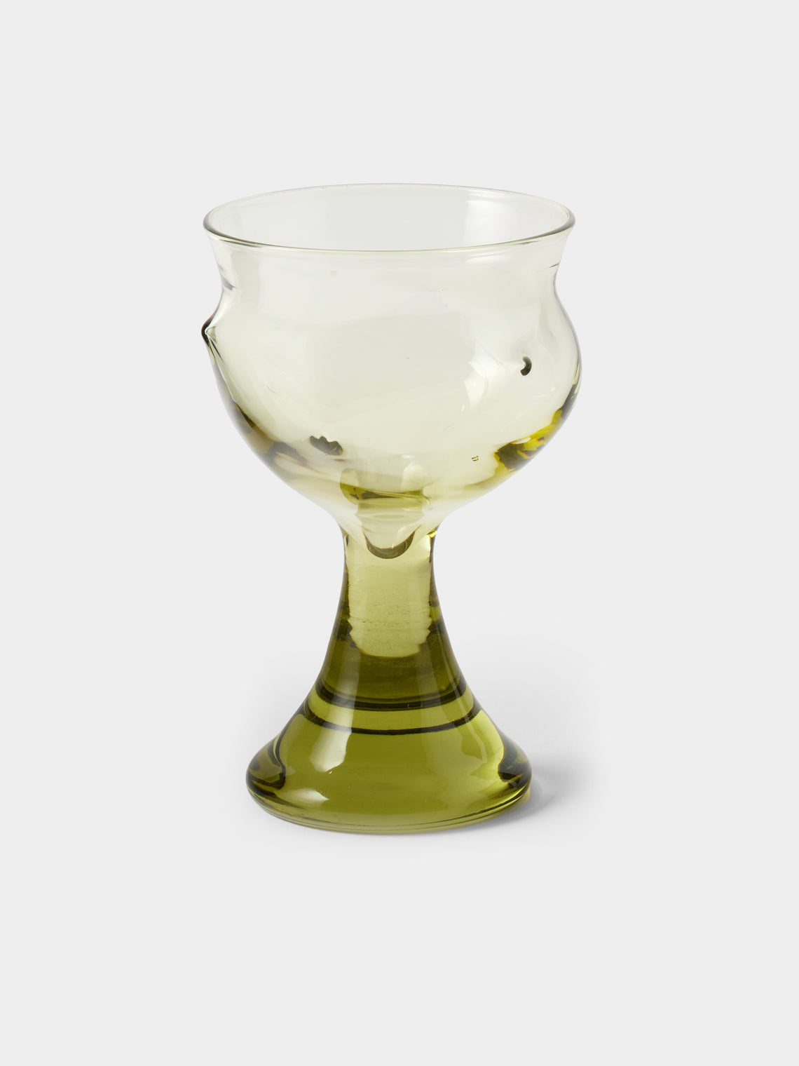 Nijima Glassworks - Hand-Blown Volcanic Wine Glasses (Set of 2) - Green - ABASK - 