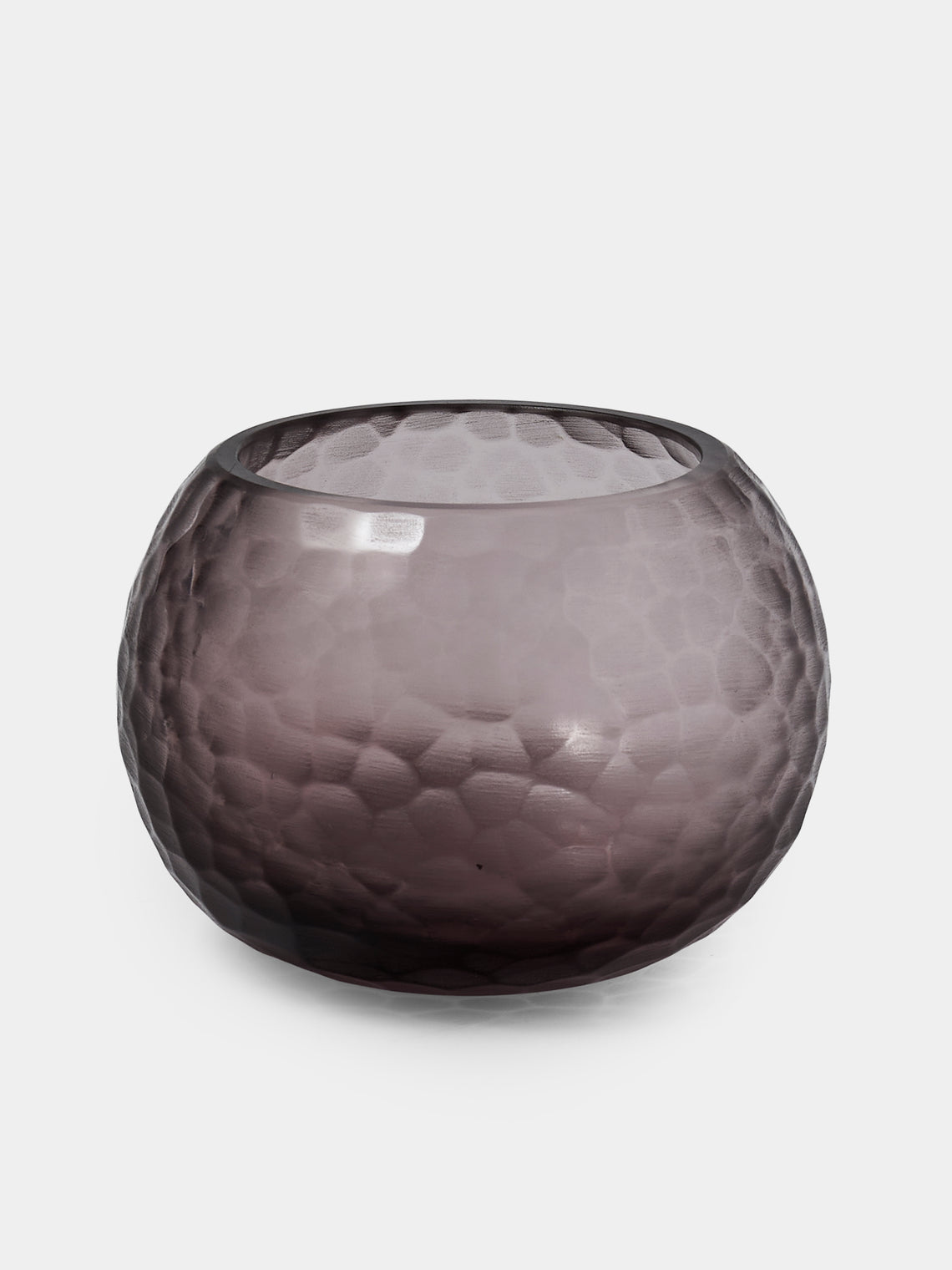 Micheluzzi Glass - Bocia Lilla Diamante Hand-Blown Murano Glass Vase (4.5in/11.5cm) - Purple - ABASK - 