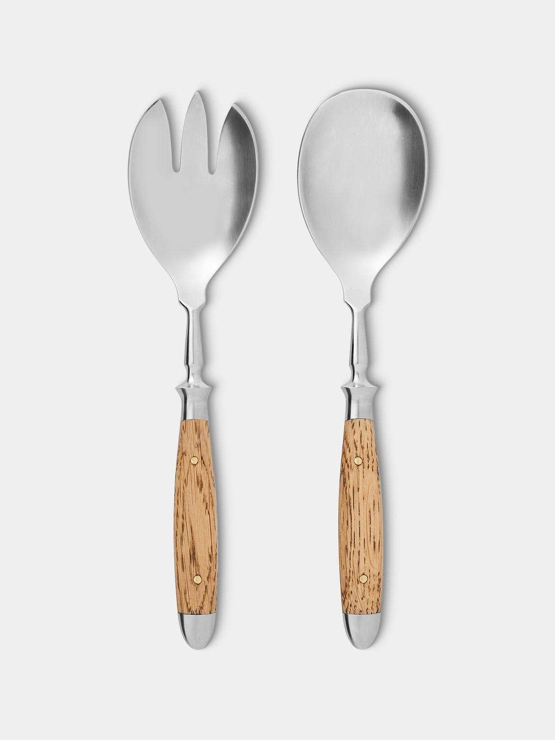 Eichenlaub - Light Oak Old German Salad Servers (Set of 2) - Natural - ABASK - 