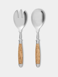 Eichenlaub - Light Oak Old German Salad Servers (Set of 2) - Natural - ABASK - 