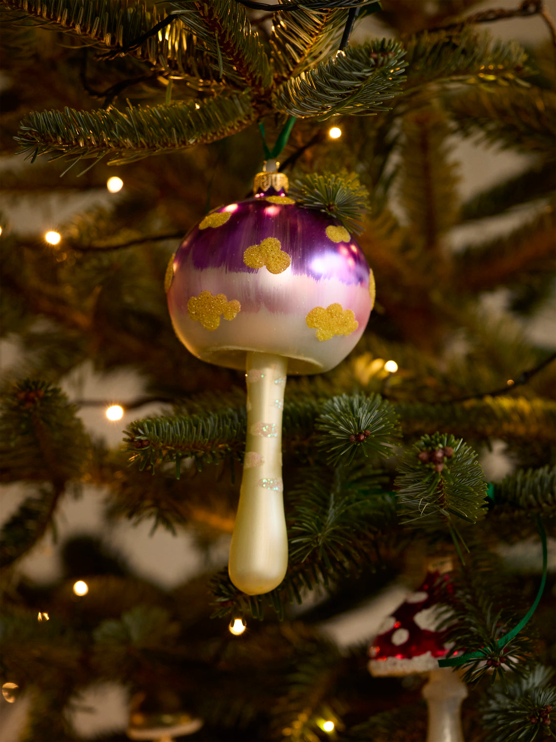 ABASK Decorations - Mushroom Hand-Blown Glass Baubles (Set of 8) - Multiple - ABASK