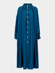 Marta Ferri - Martini Silk Long Dress - Blue - ABASK - 