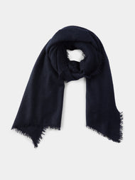 Denis Colomb - Fuzzy Feutre Cashmere Shawl (78.5in/2m) - Navy - ABASK - 