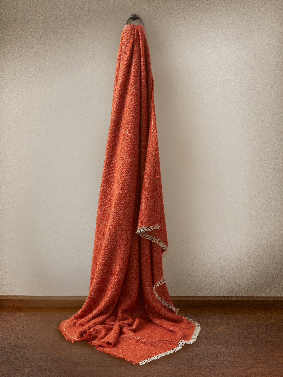 Alonpi - Peaks Cashmere and Silk Throw (78.5in/2m) - Orange - ABASK