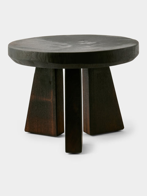 Riccardo Monte - Hand-Carved Oak Bath Stool - Brown - ABASK - 