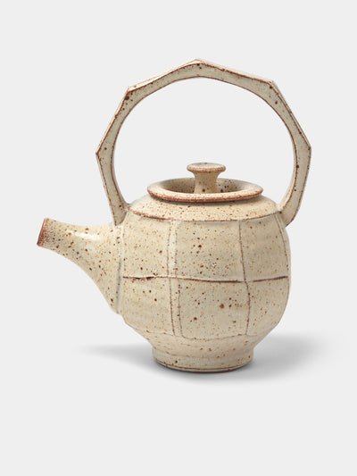Adam Ross - Hand-Thrown Ceramic Faceted Teapot - Beige - ABASK - 