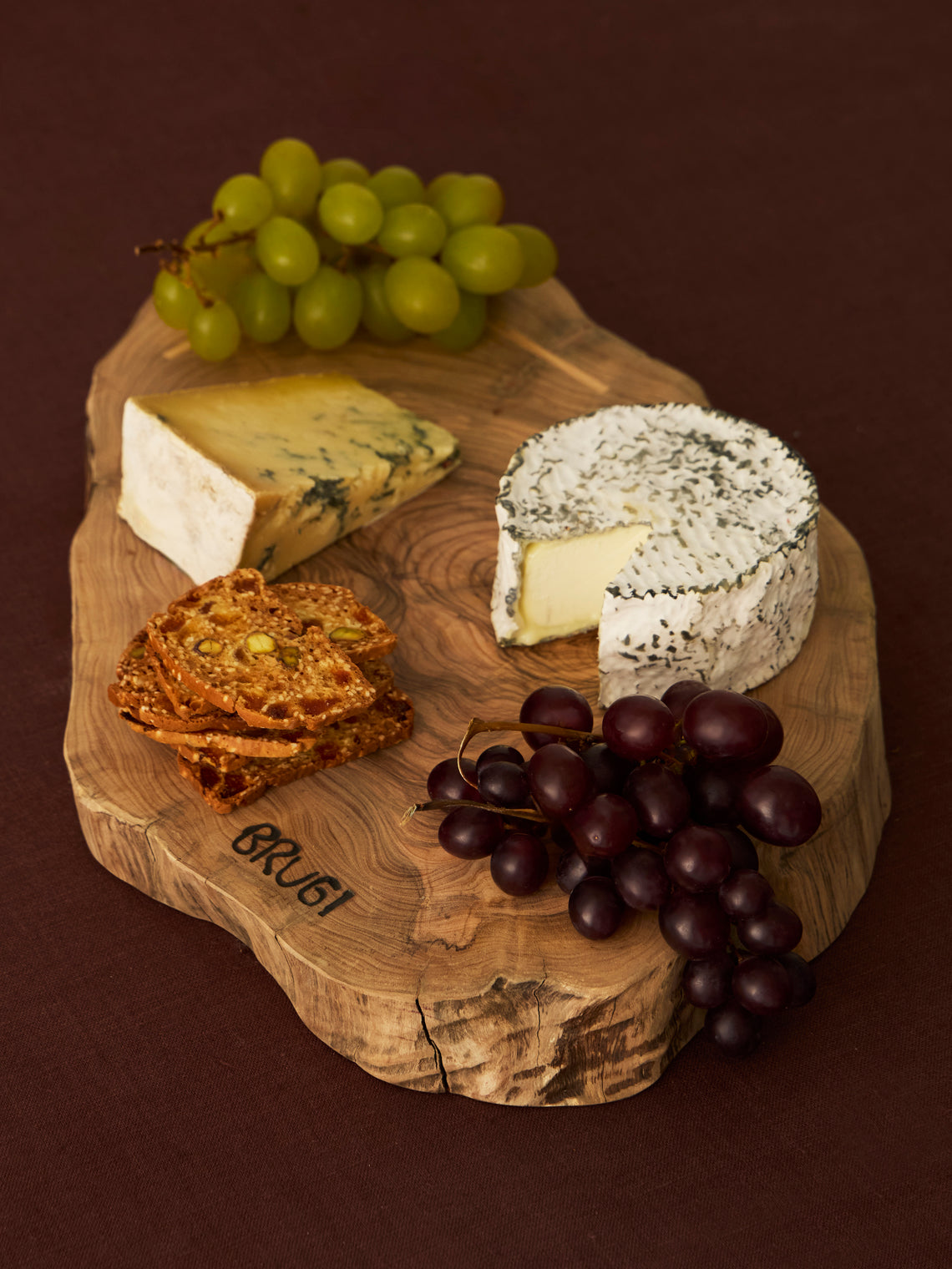 Art Brugi - Hand-Carved Olivewood Cheese Board - Brown - ABASK