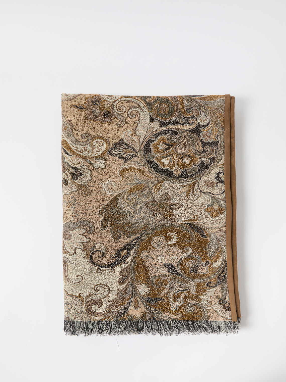 de Le Cuona - Elizabeth Paisley Wool Blanket (94.5in/2.4m) - Multiple - ABASK
