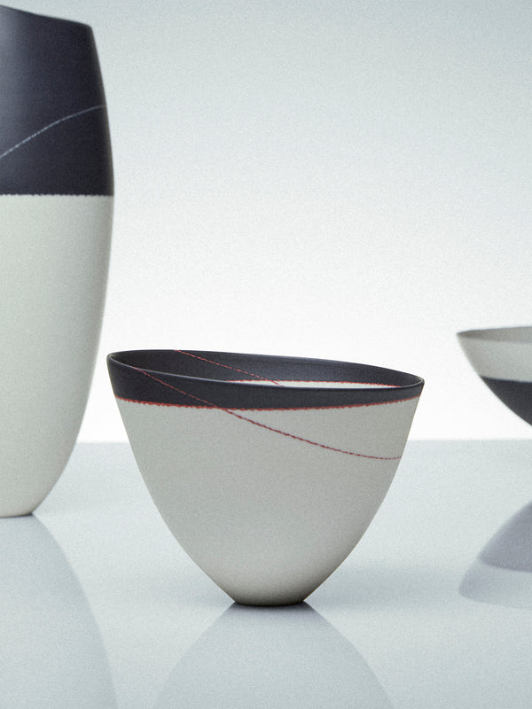Paul James Ceramics - Fractured Reality Hand-Thrown Ceramic Bowl - White - ABASK