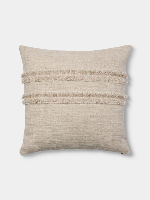 de Le Cuona - Strata Cotton Pillow (21.5in/55cm) - Beige - ABASK - 