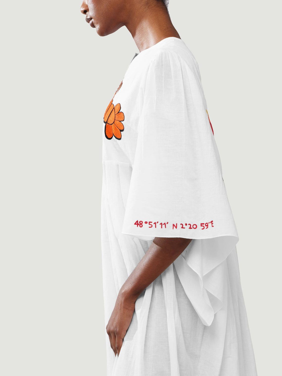 Kilometre Paris - Lobster Embroidered Cotton Dress | One Size - White - ABASK