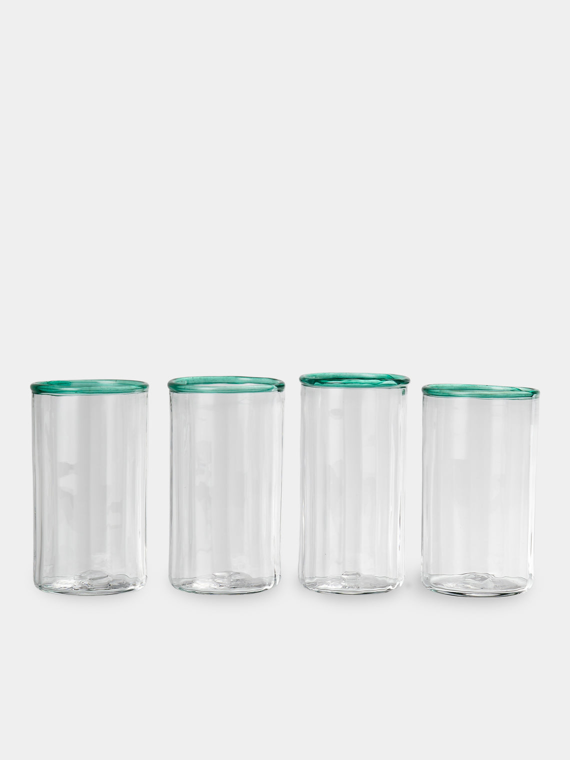Akua Objects - Peter Hand-Blown Crystal Highballs (Set of 4) - Clear - ABASK - 