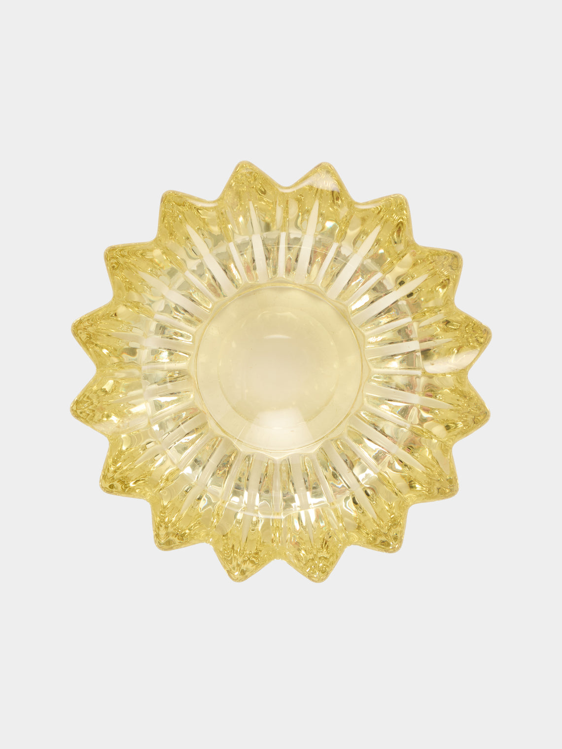 Antique and Vintage - 1950s Pierre d'Avesn Crystal Vide Poche - Yellow - ABASK