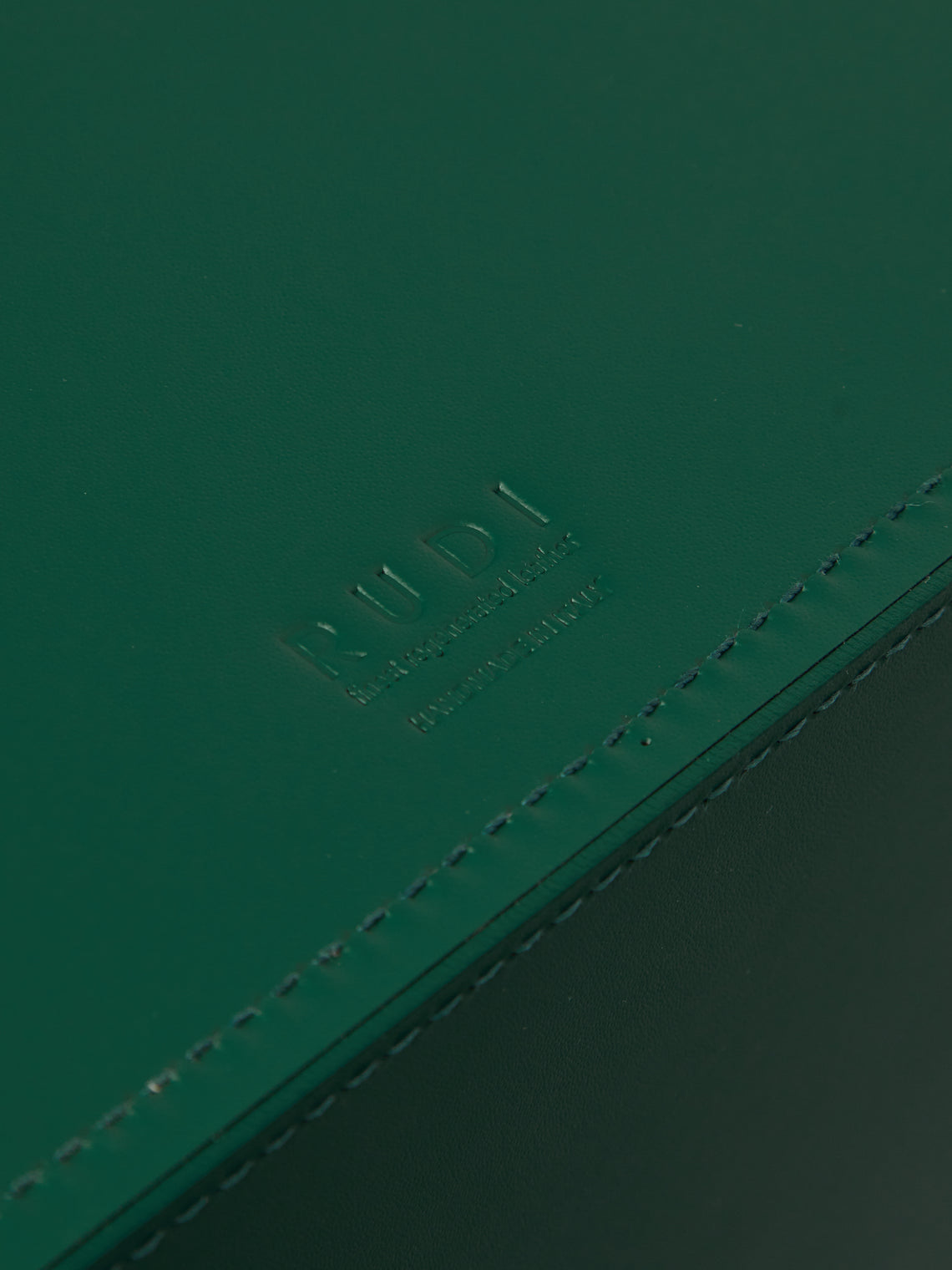 RUDI - Bino Leather Square Lidded Wastepaper Bin - Green - ABASK