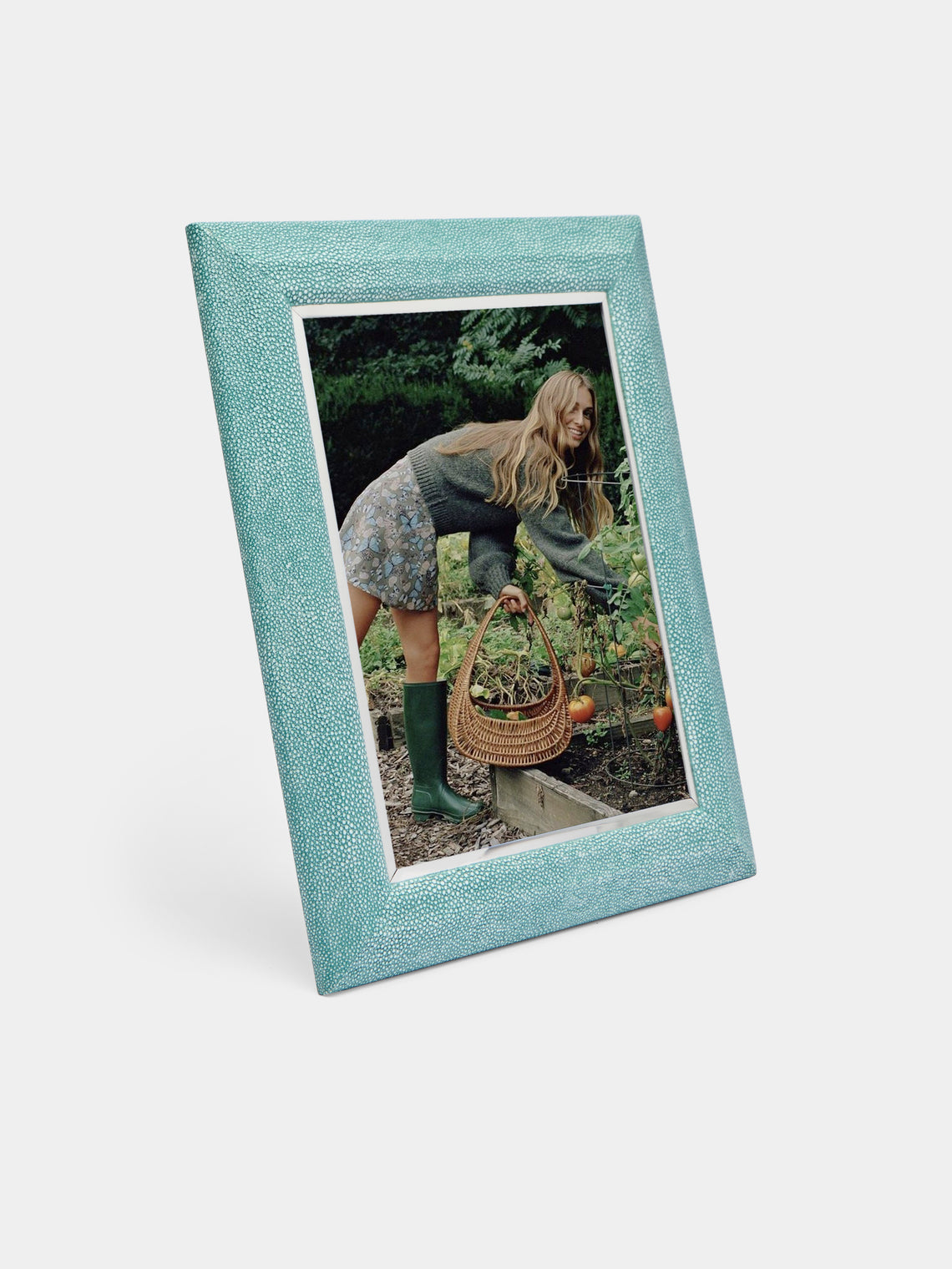 Forwood Design - Bella Faux Shagreen Photo Frame (7x9") - Green - ABASK - 