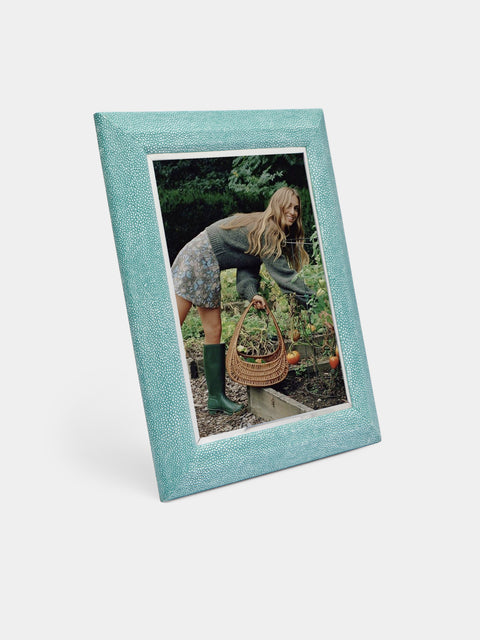 Forwood Design - Bella Faux Shagreen Photo Frame (7x9") - Green - ABASK - 