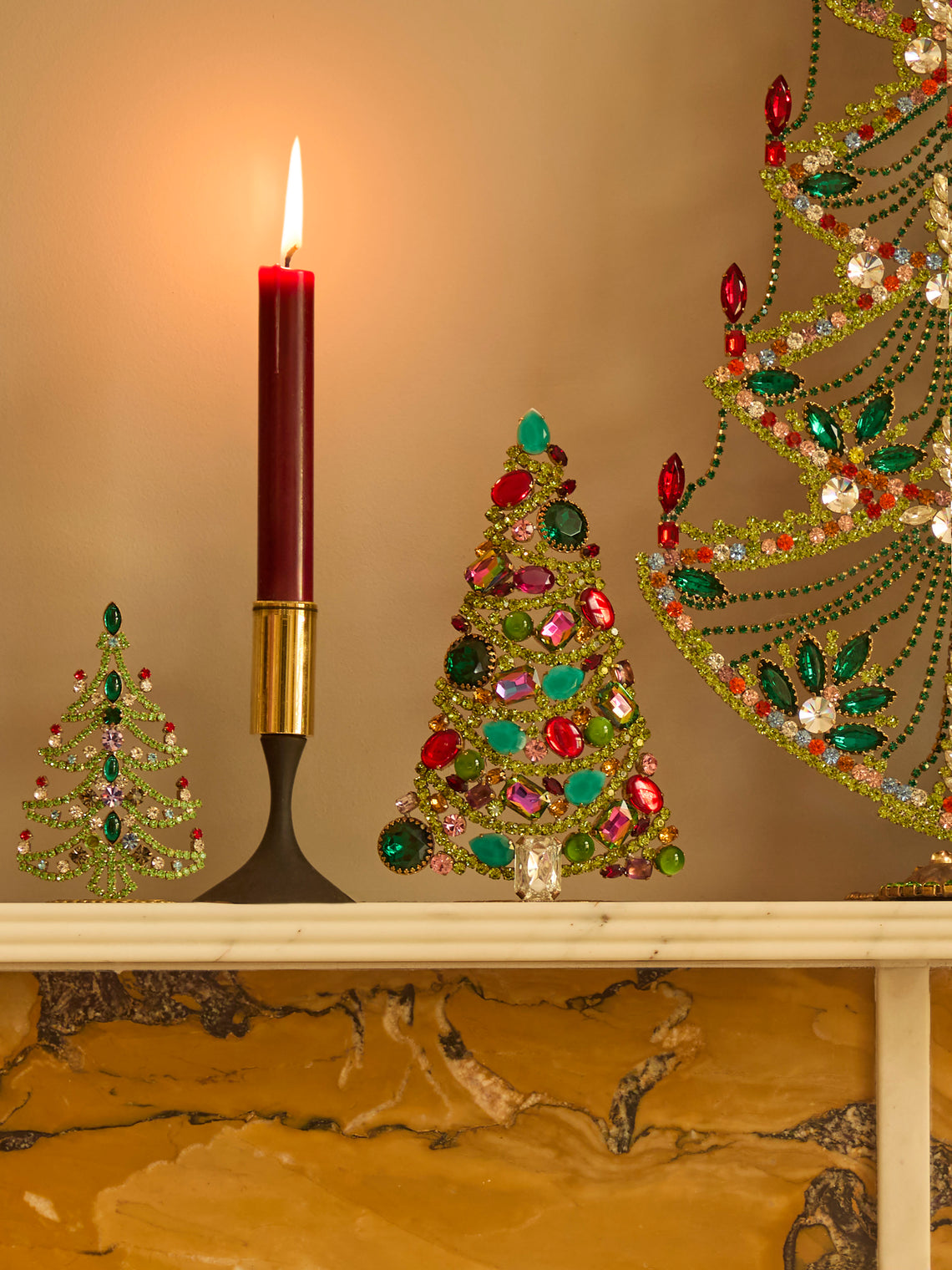 Antique and Vintage - 1930s Czech Jewelled Small Christmas Tree -  - ABASK