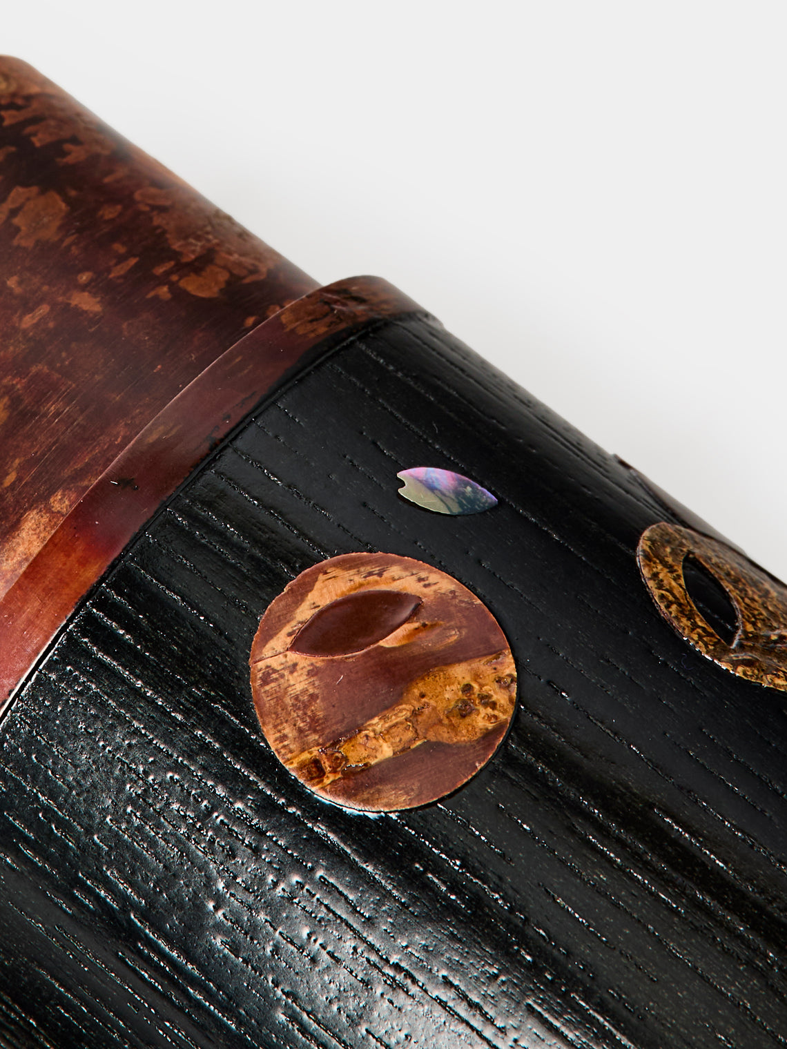 Denshiro - Urasenke Cherry Bark Tea Canister - Black - ABASK