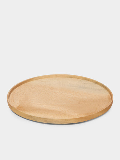 Thursday Furniture - Hand-Turned Japanese Horse Chestnut Carved Platter - Natural - ABASK - 