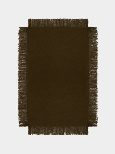 De Le Cuona - Alpaca Fringed Blanket (94.5in/2.4m) - Green - ABASK