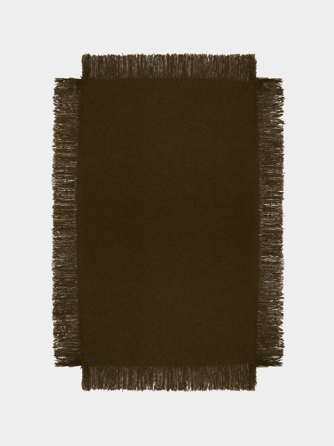 De Le Cuona - Alpaca Fringed Blanket (94.5in/2.4m) - Green - ABASK