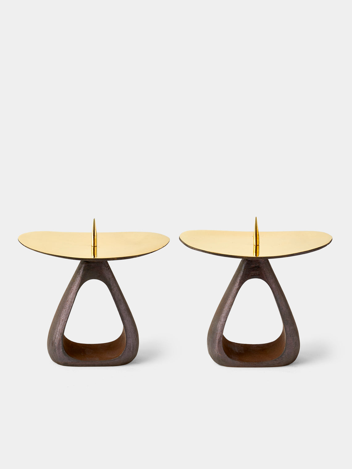 Carl Auböck - Brass Candle Holders (Set of 2) - Black - ABASK - 