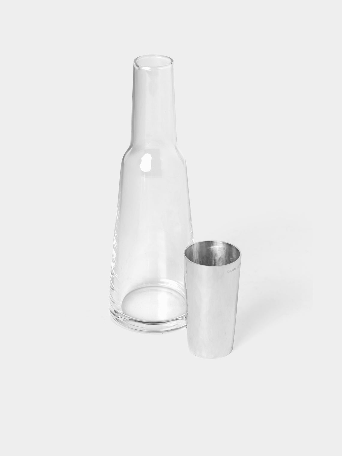 Robbe & Berking - Martelé Silver-Plated Oil / Vinegar Bottle - Silver - ABASK