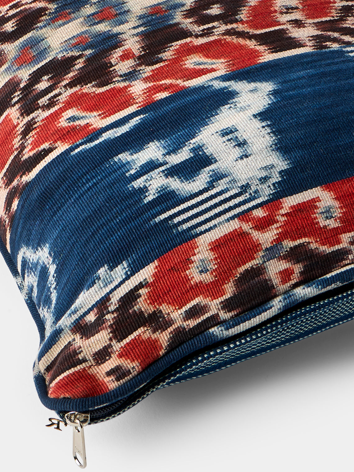 R Collective - Handwoven Ikat Cotton Cushion (19.5in/50cm) - Multiple - ABASK