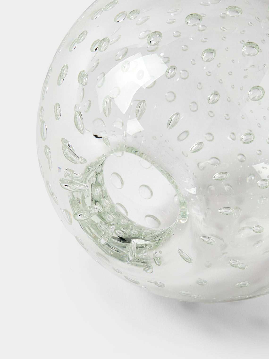 Yali Glass - Raindrop Hand-Blown Murano Glass Vase (4in/10cm) - Clear - ABASK