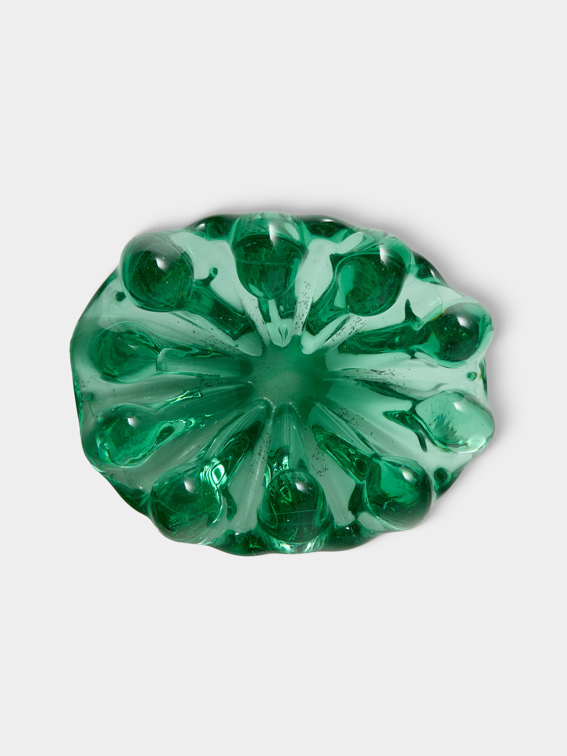 Antique and Vintage - 1950s Archimede Seguso Shell Glass Bowl - Green - ABASK